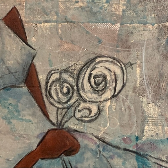 ORIGINAL PAINTING! ALLISON WEEKS THOMAS “Aluna” MIXED MEDIA ORIGINAL PAINTING! - Picture 5 of 10